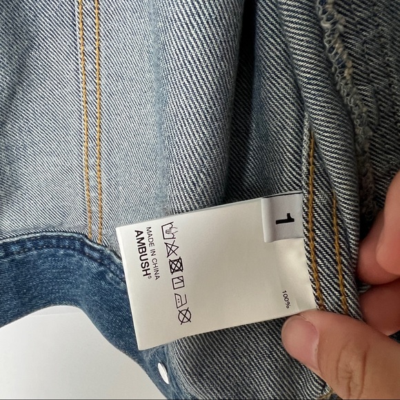 AMBUSH® UNTITLED LOGO DENIM JACKET SIZE 1 - Picture 15 of 16